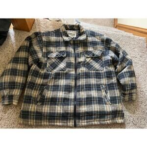 Mens XL flannel button front jacket